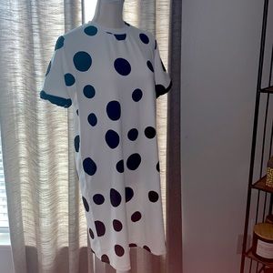 White With Black Polka Dot Dress